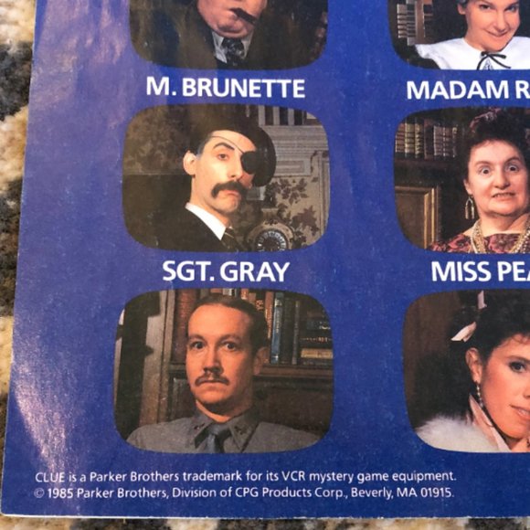 80's "Clue" VCR Mystery Game - VHS Murder Mystery Game - 80's Boardgame - Picture 9 of 9